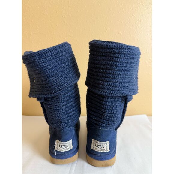 UGG Ugg Australia Classic Argyle Knit Pull On Boots SZ 8 - Picture 5 of 11